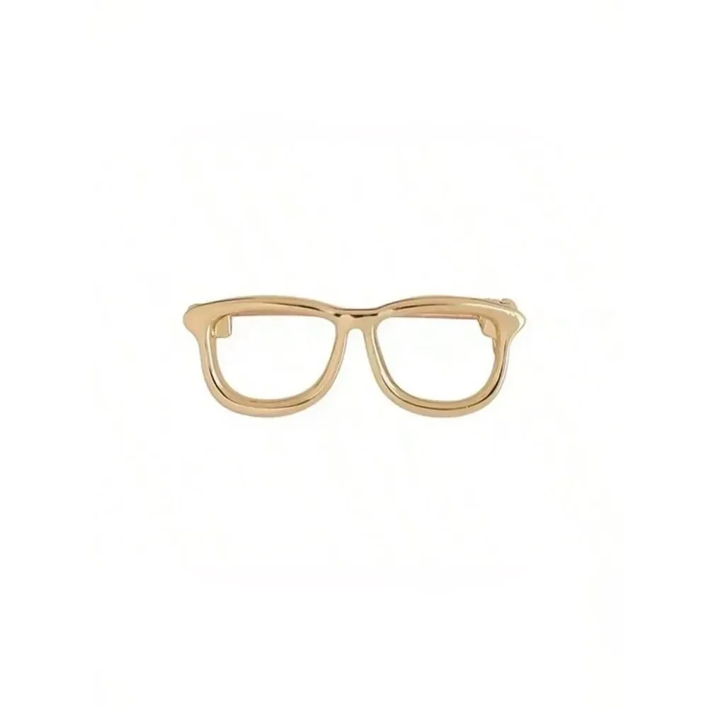 Gold Glasses Frame Brooch A1991